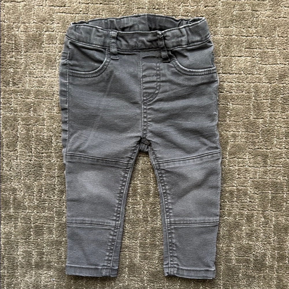 H&M Gray Skinny Fit Jeans with Elastic Waistband